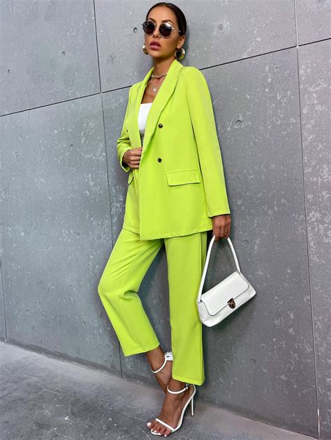 lime green pantsuit